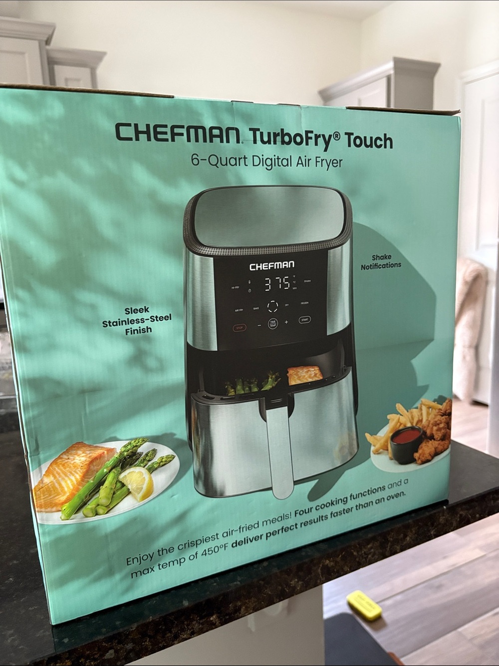 CHEFMAN TurboFry Touch 6-Quart Digital Air Fryer - Stainless Steel Finish